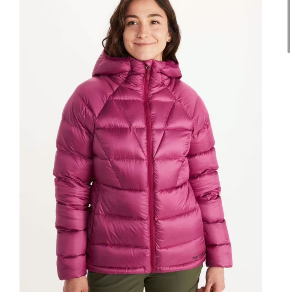 Marmot Women's Hype Magenta Puffer Hoodie Jacket